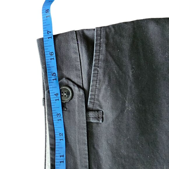 LOFT Black Women's Pants Straight leg Button Detail cotton spandex size 6P - Picture 8 of 9